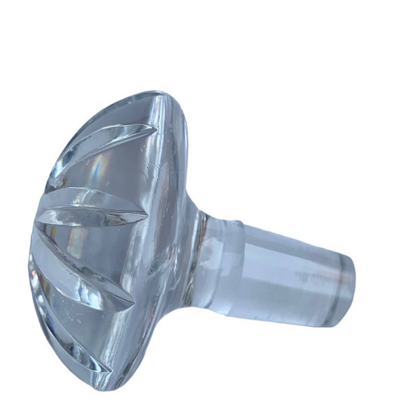 Vtg. Three Rings Crystal Cut Glass Decanter With Mushroom Topper. - Picture 8 of 12